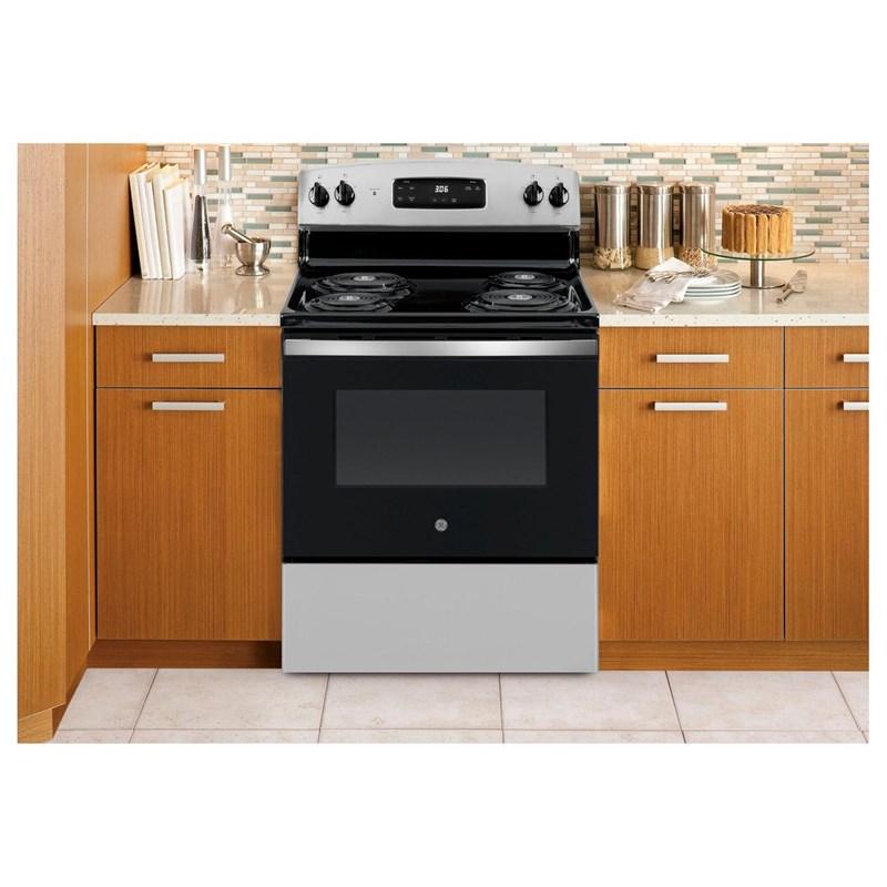 30-inch Freestanding Electric Range with Sensi-Temp (JBS360RTSS)