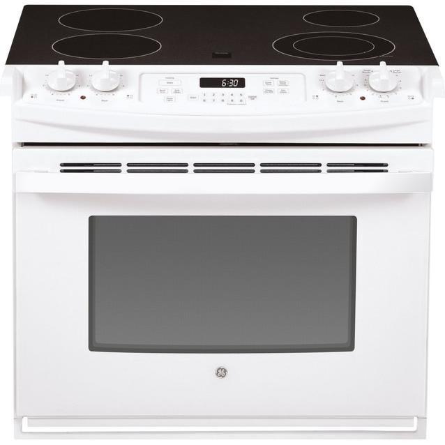 30-inch, Drop-In Electric Range with Ceramic Glass Cooktop (JD630DTWW)