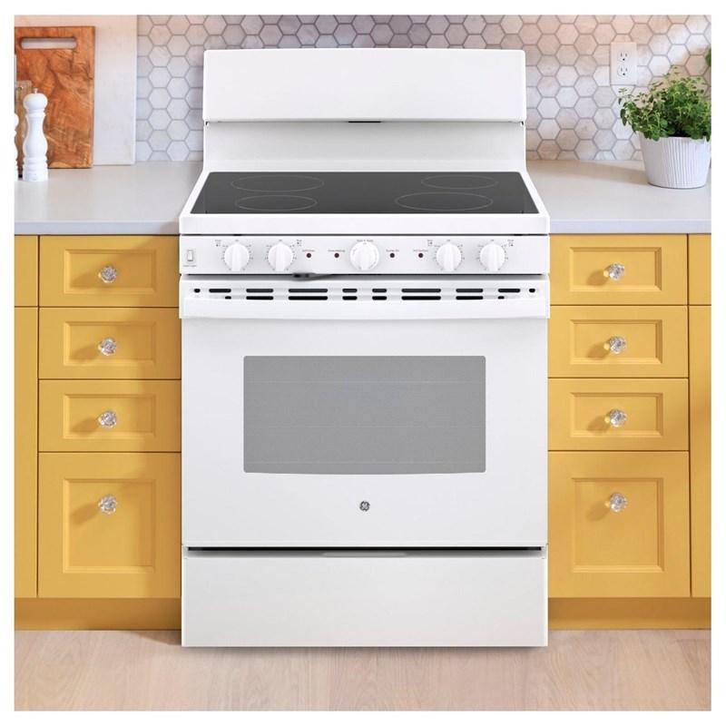 30-inch Freestanding Electric Range with Radiant Smooth Cooktop (JB480DTWW)