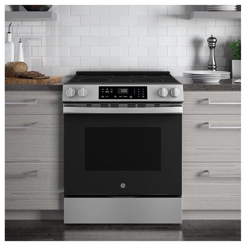 30-inch Slide-in Electric Range with Crisp Mode (GRS500PVSS)