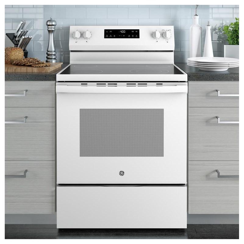 30-inch Freestanding Electric Range with Steam Clean (GRF400SVWW)