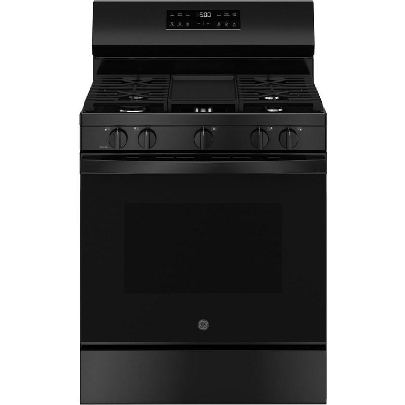 30-inch Freestanding Gas Range with Center Oval Burner (GGF500PVBB)