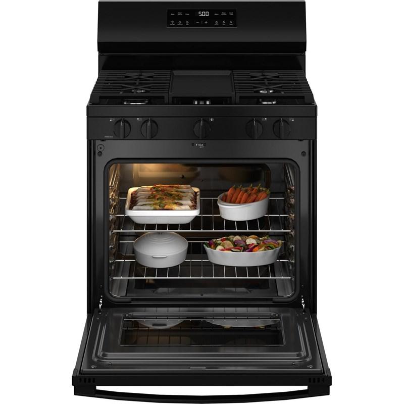 30-inch Freestanding Gas Range with Center Oval Burner (GGF500PVBB)