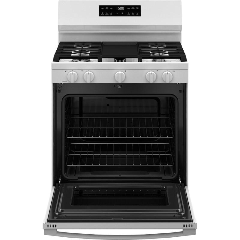 30-inch Freestanding Gas Range with Center Oval Burner (GGF500PVWW)