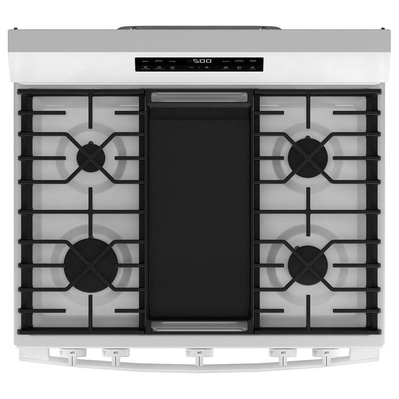 30-inch Freestanding Gas Range with Center Oval Burner (GGF500PVWW)