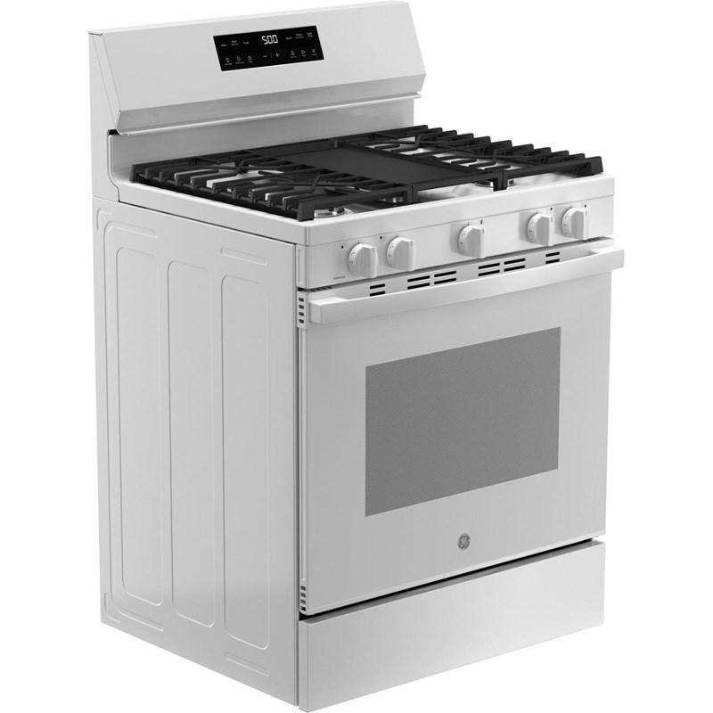 30-inch Freestanding Gas Range with Center Oval Burner (GGF500PVWW)