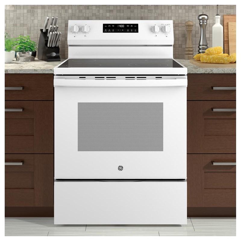 30-inch Freestanding Electric Range with SmartHQª (GRF400PVWW)