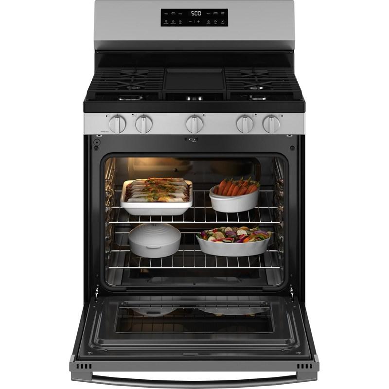 30-inch Freestanding Gas Range with Center Oval Burner (GGF500PVSS)