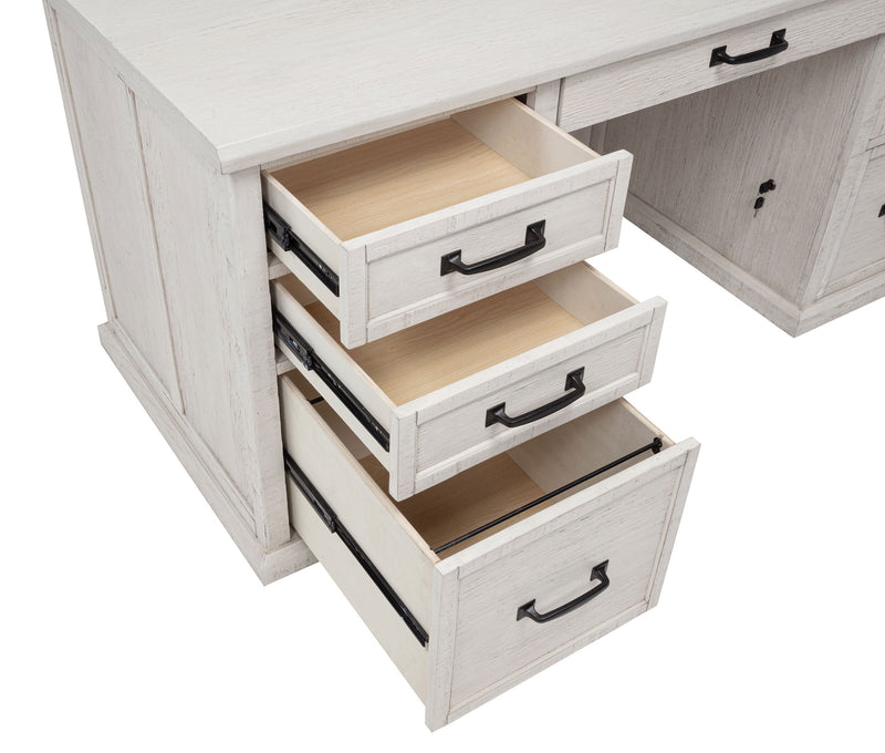 Altidore 68-inch 7-drawer Executive Home Office Desk Distressed Brown