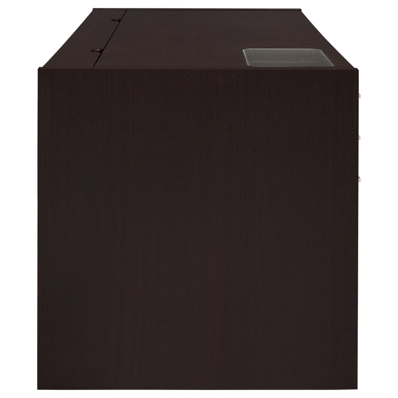 Halston 60-inch 3-drawer Office Computer Desk Cappuccino