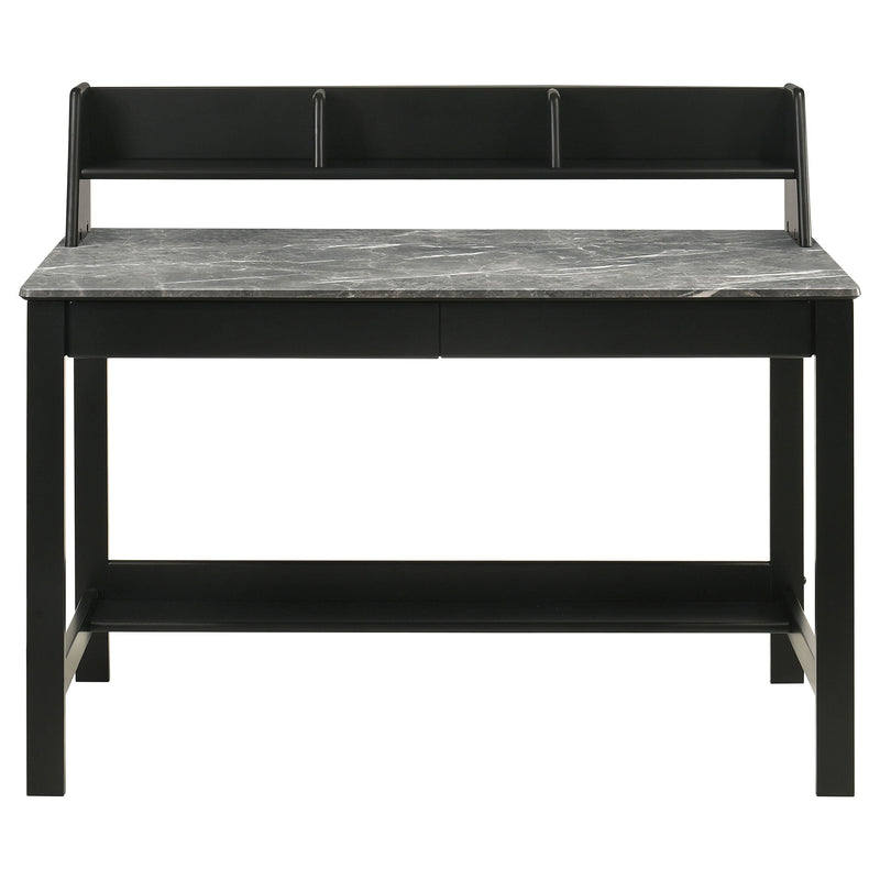 Besler 47-inch SmartTop Writing Desk with Shelf Cement and Natural