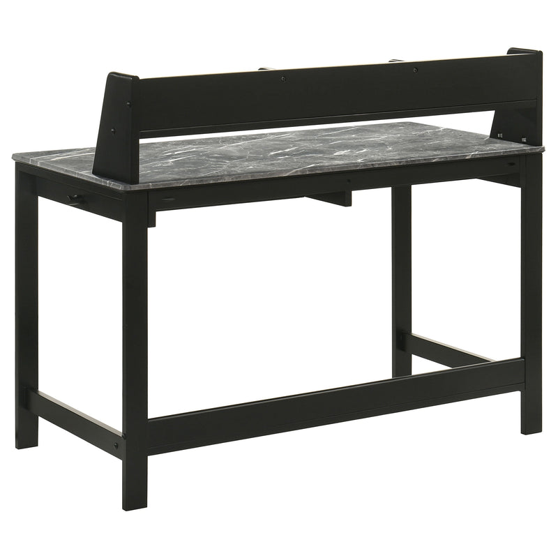 Besler 47-inch SmartTop Writing Desk with Shelf Cement and Natural