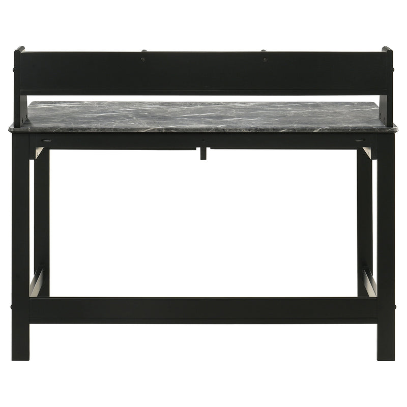 Besler 47-inch SmartTop Writing Desk with Shelf Cement and Natural