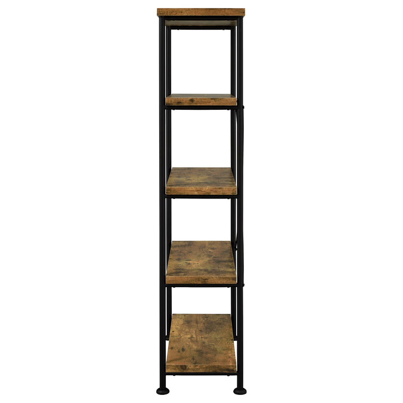 Analiese 2-piece Computer Desk Bookcase Set Rustic Nutmeg