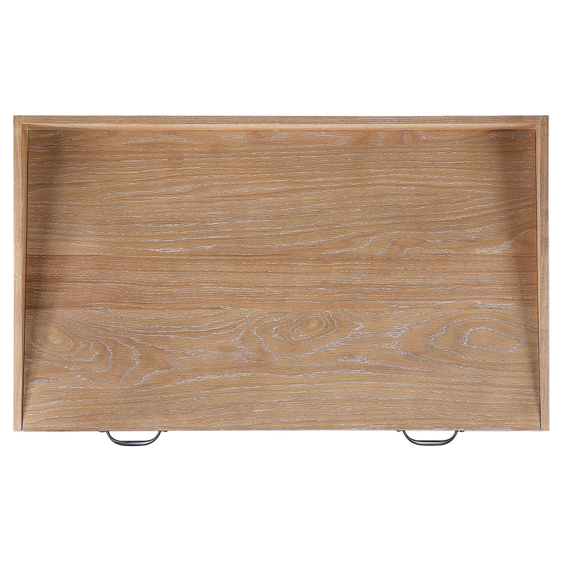 Fabian 38-inch Computer Desk with Keyboard Drawer Distressed Light Brown