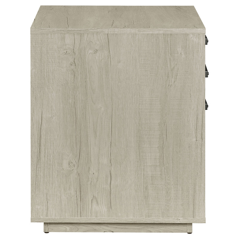 Loomis 3-drawer Home Office File Cabinet Whitewashed Grey