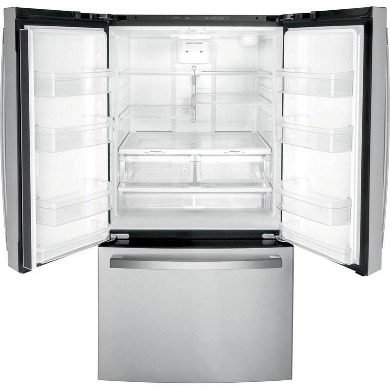 36-inch, 21.9 cu.ft. Counter-Depth French 3-Door Refrigerator with Interior Ice Maker (GWE22JYMFS)