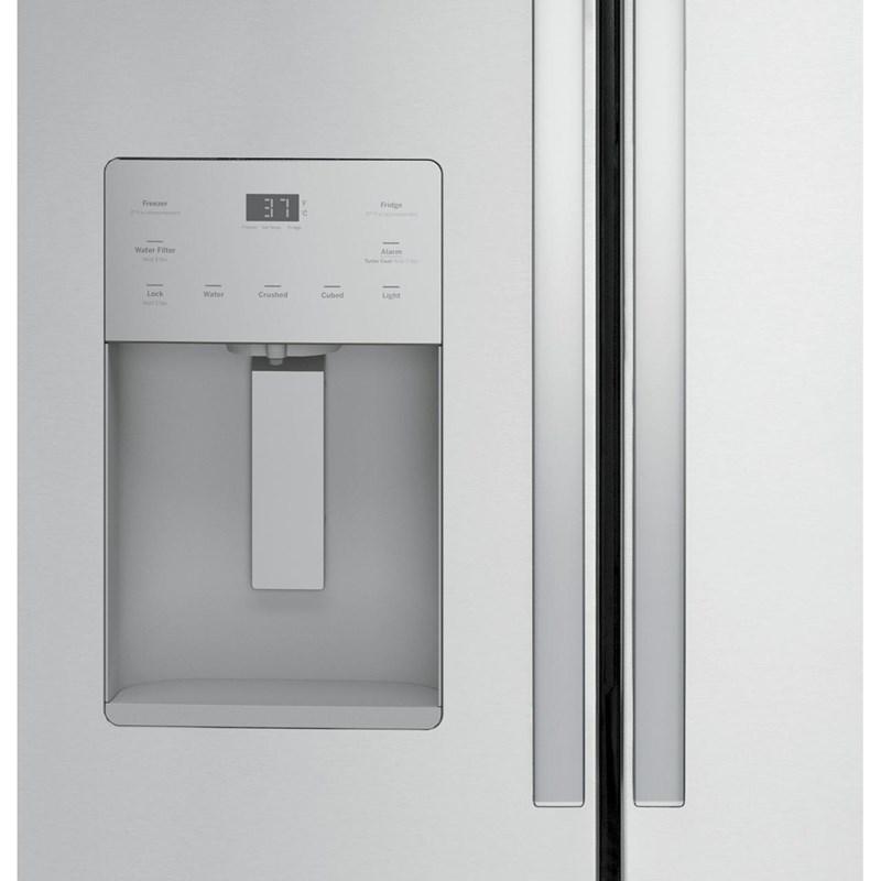 36-inch, 20.6 cu.ft. Counter-Depth French 3-Door Refrigerator with Exterior Ice Maker (GYE21JYMFS)
