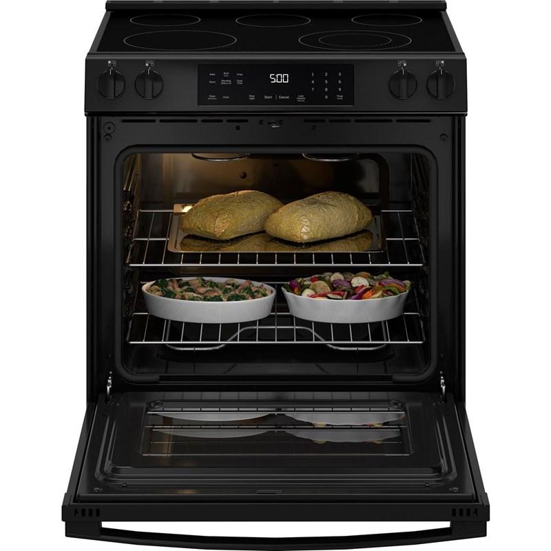 30-inch Slide-in Electric Range with Crisp Mode (GRS500PVBB)