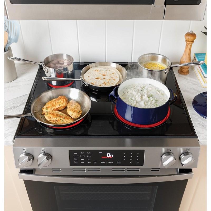 30-inch Slide-in Electric Range with Crisp Mode (GRS500PVBB)