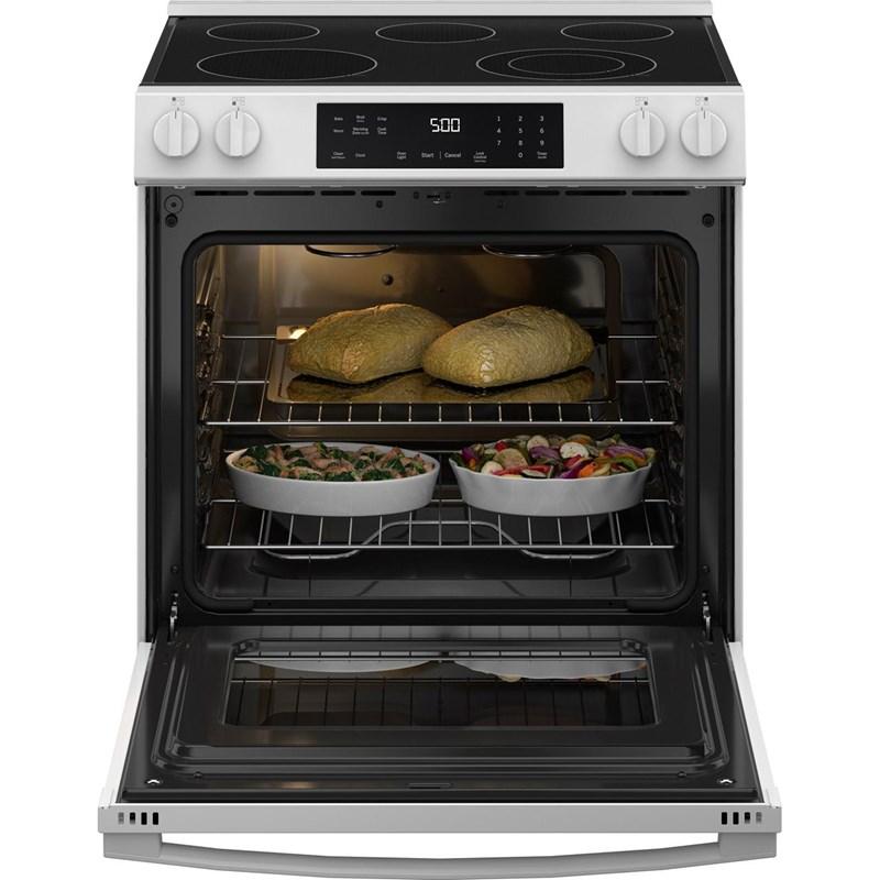 30-inch Slide-in Electric Range with Crisp Mode (GRS500PVWW)