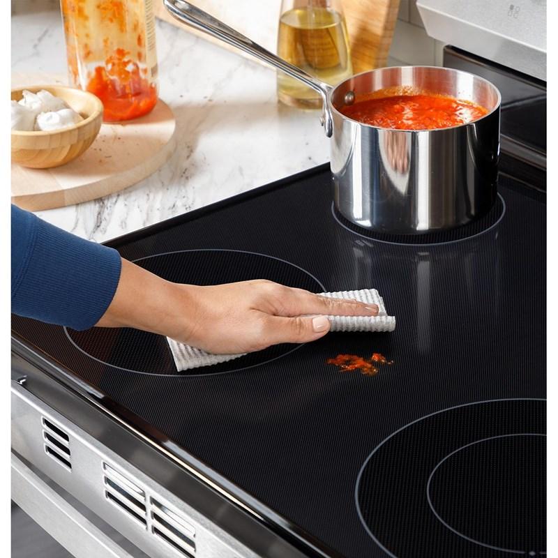 30-inch Slide-in Electric Range with Crisp Mode (GRS500PVWW)
