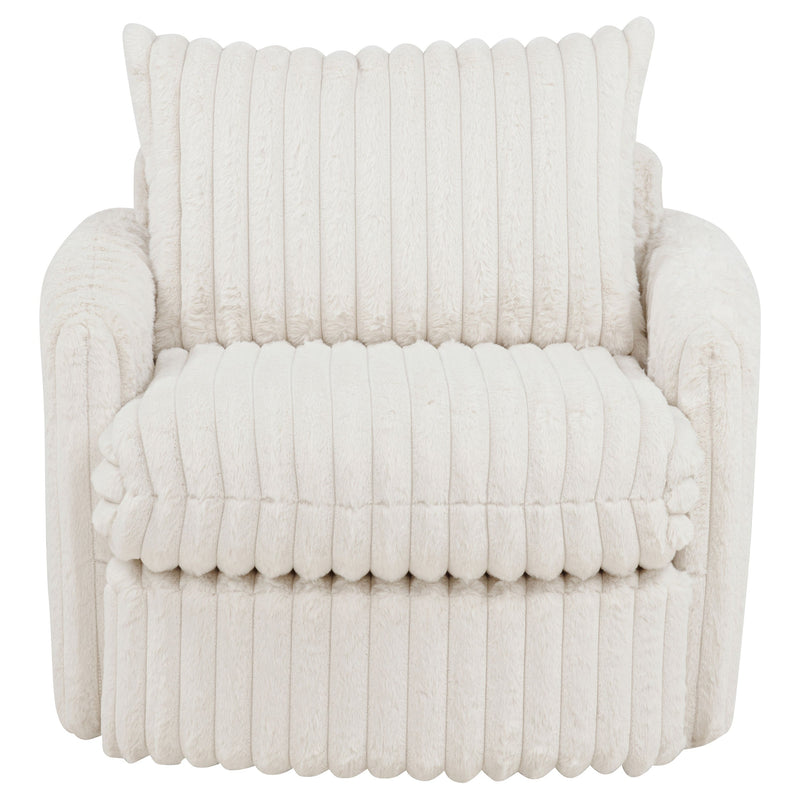 Sarco Corduroy Upholstered Swivel Accent Arm Chair