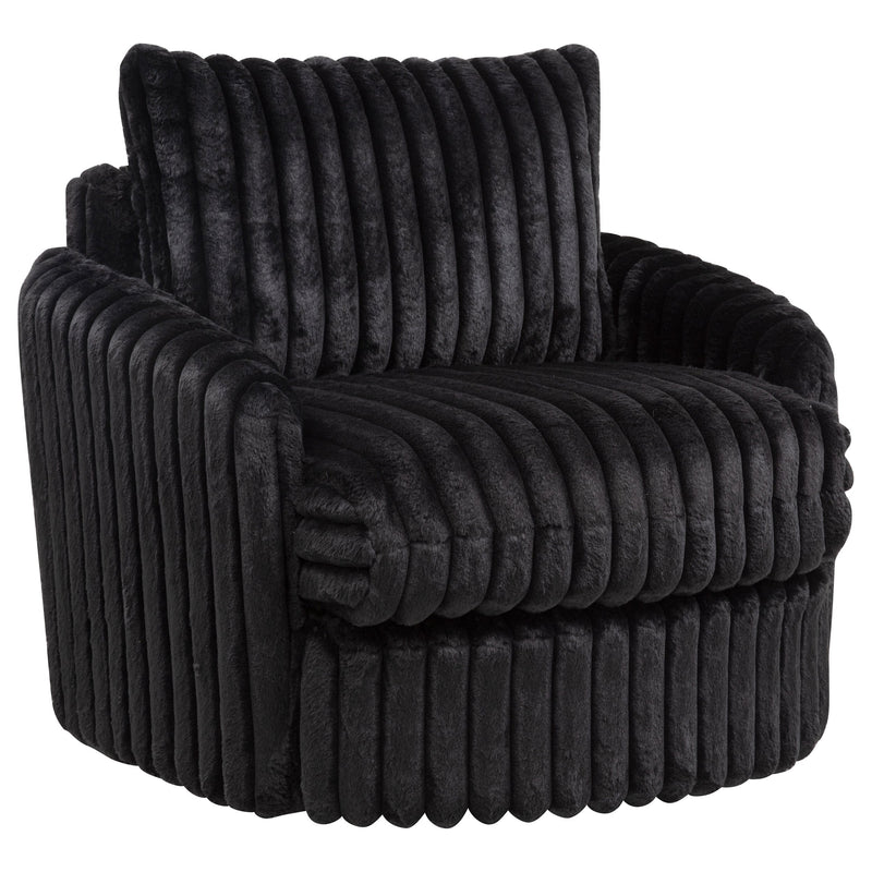 Sarco Corduroy Upholstered Swivel Accent Arm Chair