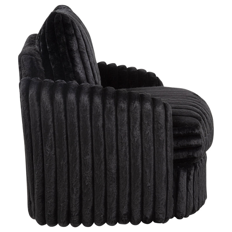 Sarco Corduroy Upholstered Swivel Accent Arm Chair