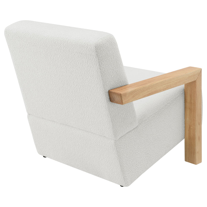 Fitzroy Faux Fur Upholstered Chair Solid Wood Arms