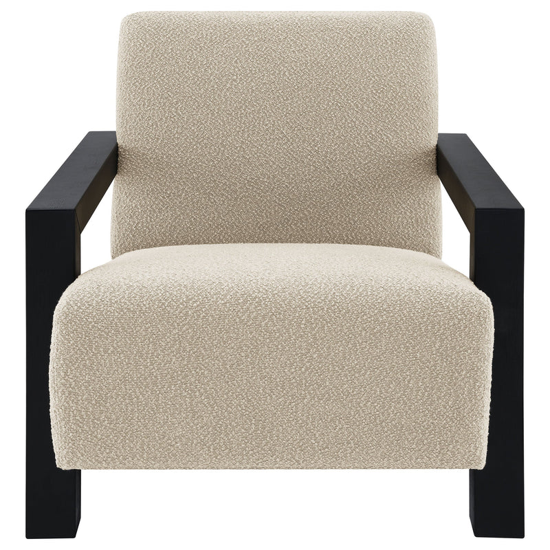 Fitzroy Faux Fur Upholstered Chair Solid Wood Arms