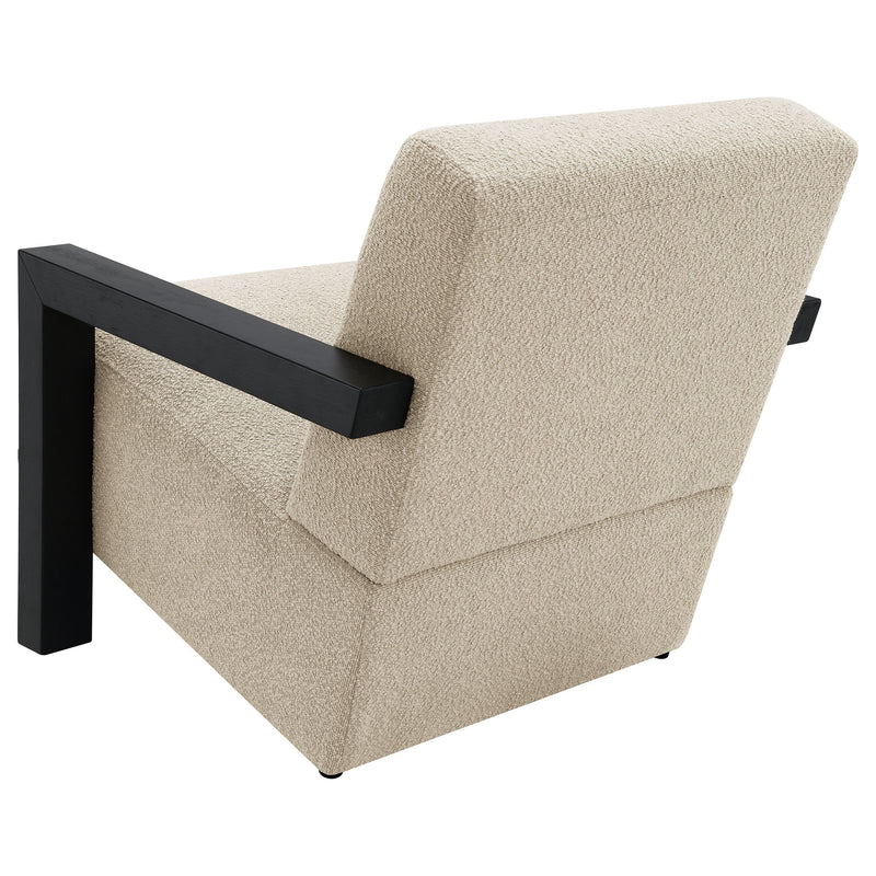 Fitzroy Faux Fur Upholstered Chair Solid Wood Arms