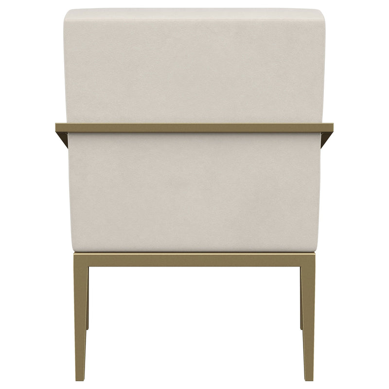 Kirra Upholstered Metal Arm Accent Chair