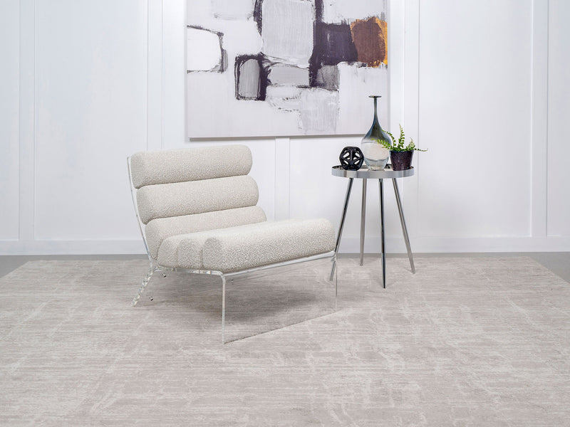 Serreta Boucle Upholstered Armless Acrylic Chair
