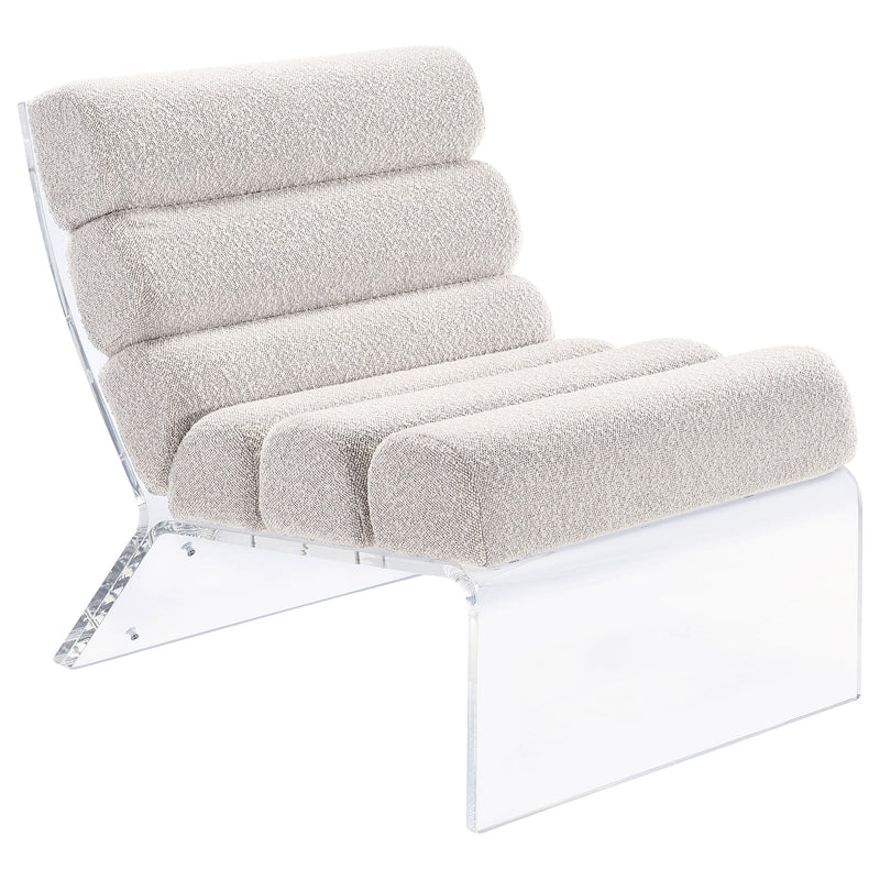 Serreta Boucle Upholstered Armless Acrylic Chair
