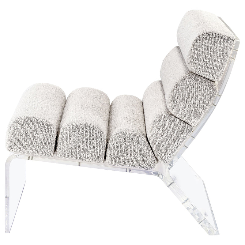 Serreta Boucle Upholstered Armless Acrylic Chair