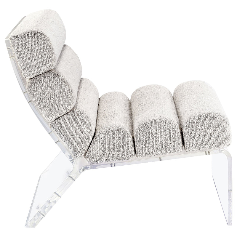 Serreta Boucle Upholstered Armless Acrylic Chair