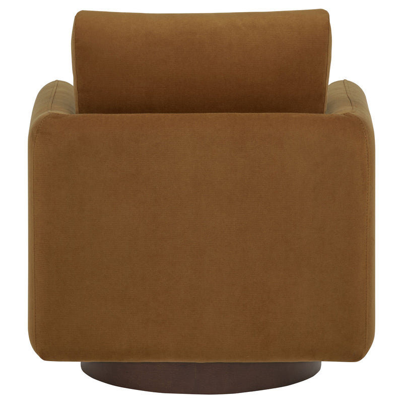 Iris Fabric Upholstered Swivel Accent Chair Ivory