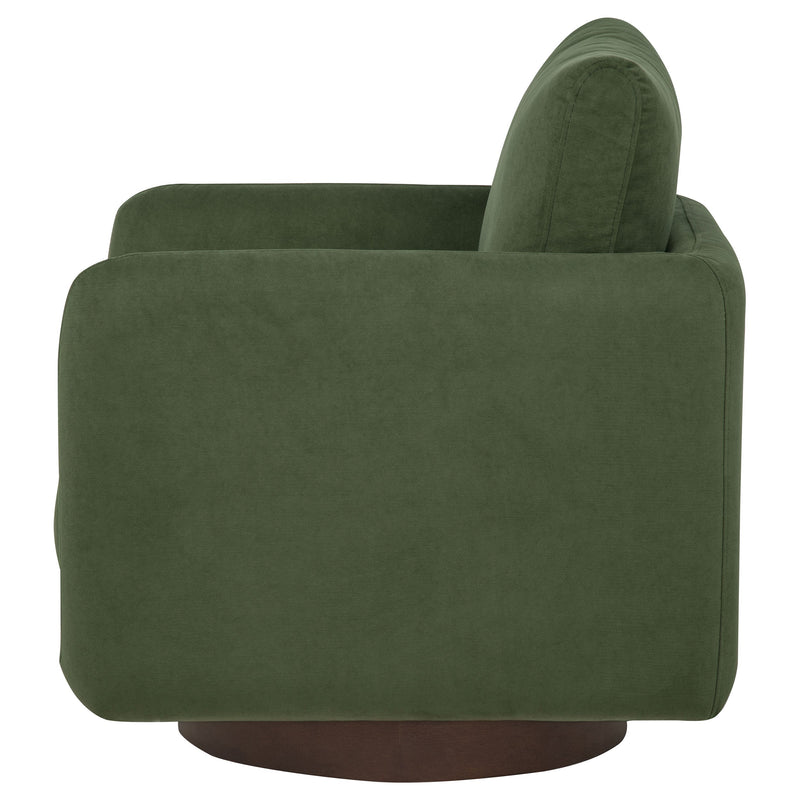 Iris Fabric Upholstered Swivel Accent Chair Ivory