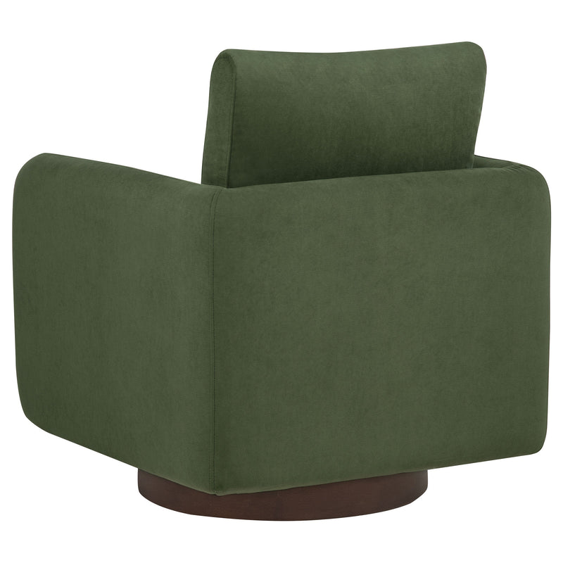 Iris Fabric Upholstered Swivel Accent Chair Ivory