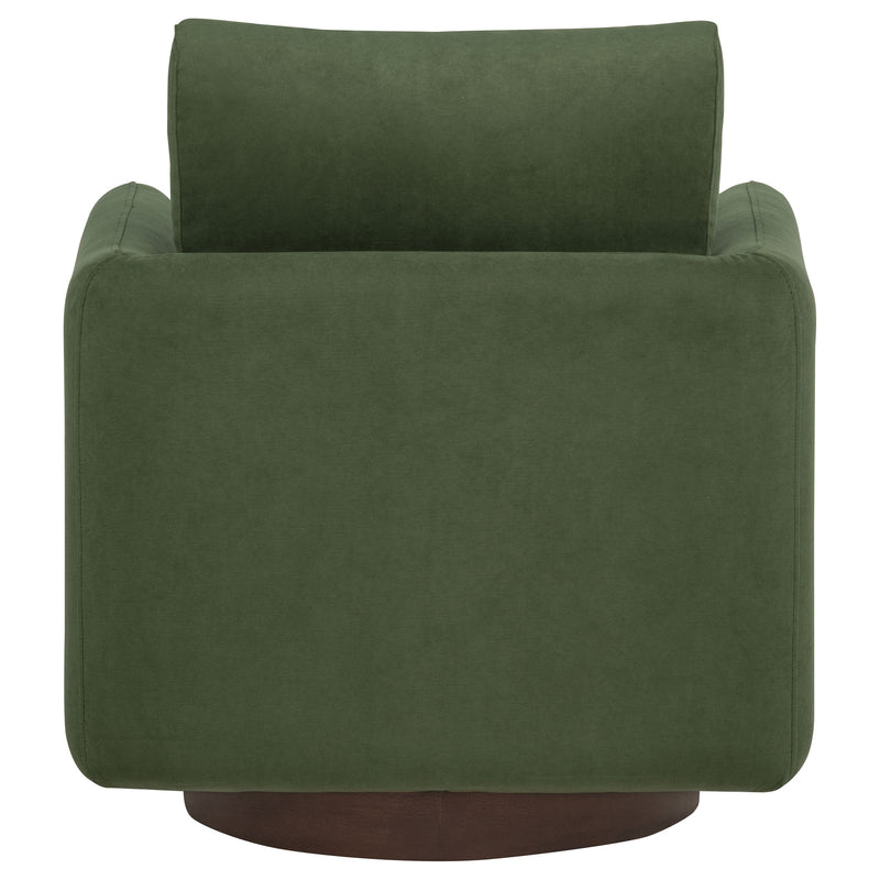 Iris Fabric Upholstered Swivel Accent Chair Ivory