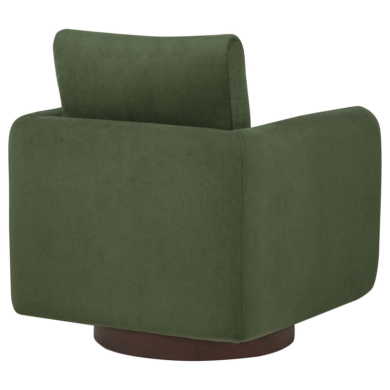 Iris Fabric Upholstered Swivel Accent Chair Ivory