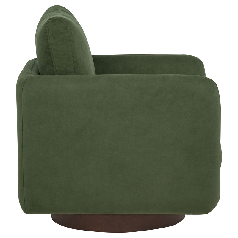 Iris Fabric Upholstered Swivel Accent Chair Ivory