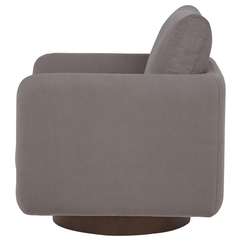 Iris Fabric Upholstered Swivel Accent Chair Ivory