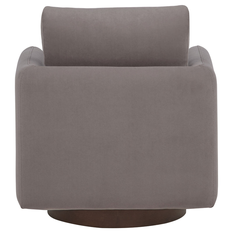Iris Fabric Upholstered Swivel Accent Chair Ivory