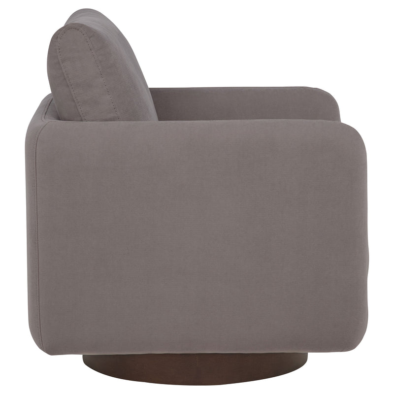 Iris Fabric Upholstered Swivel Accent Chair Ivory