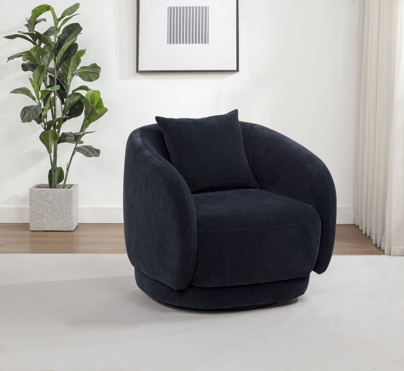 Arnaud Chenille Upholstered Swivel Accent Chair Green