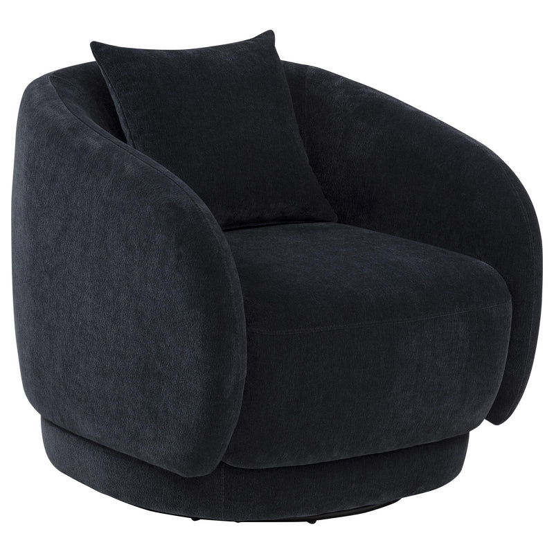 Arnaud Chenille Upholstered Swivel Accent Chair Green