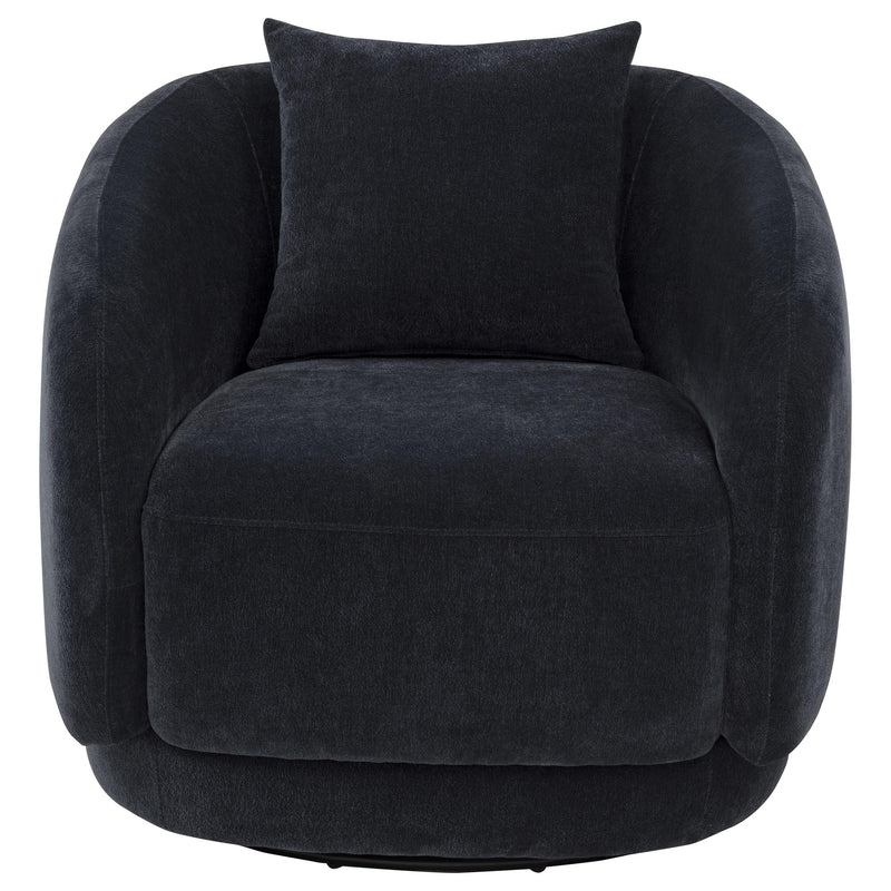 Arnaud Chenille Upholstered Swivel Accent Chair Green