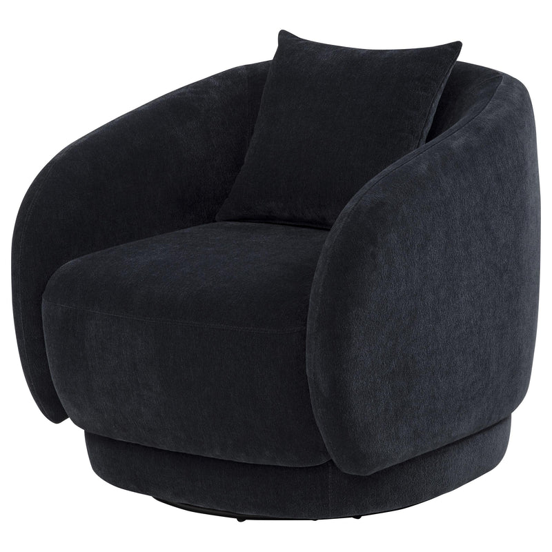 Arnaud Chenille Upholstered Swivel Accent Chair Green